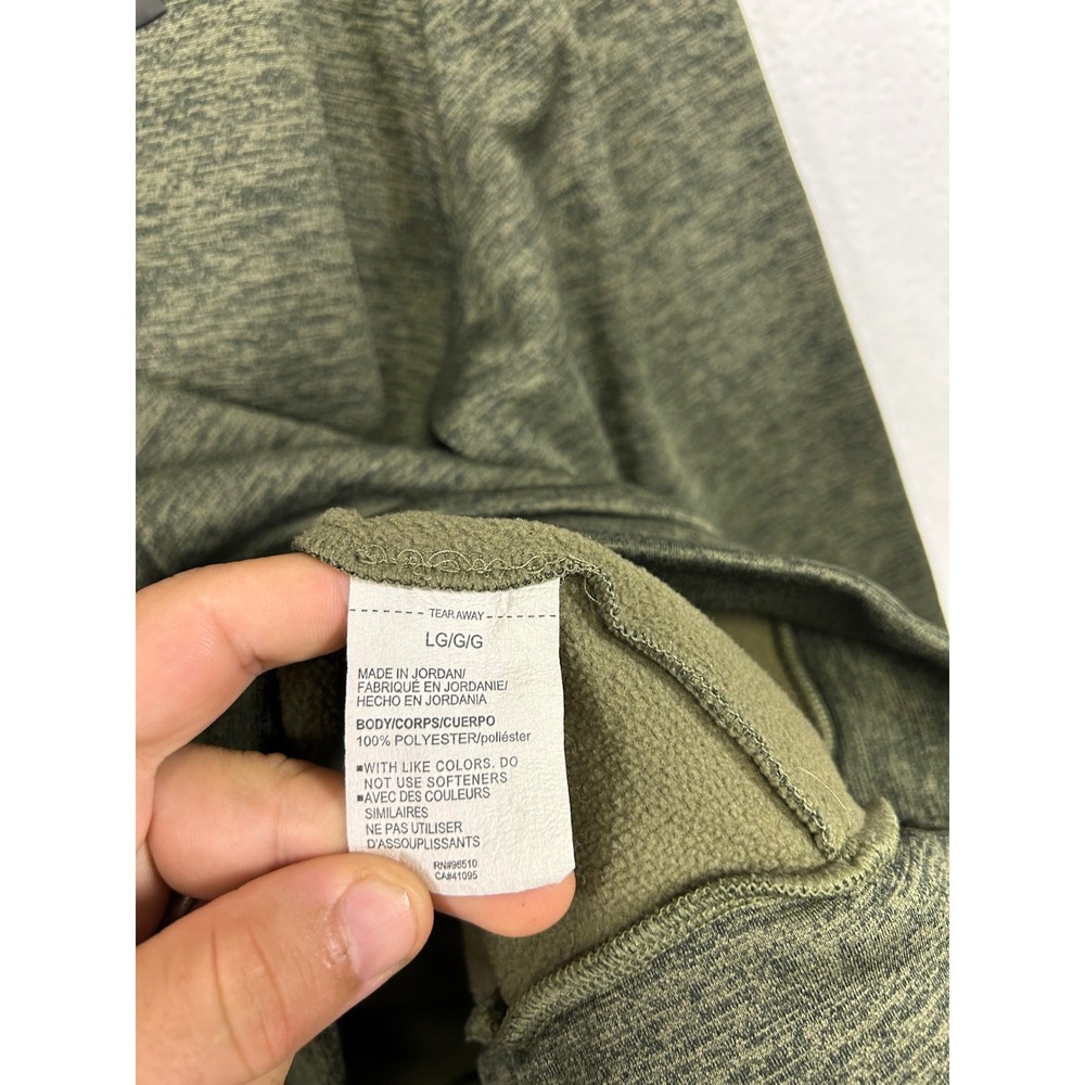 Athletic Gorpcore Under Armour Mens Large Green Space Dye Fleece Pullover Hoodie - Picture 3 of 9